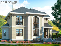 H-147-1P проект двухэтажного дома из газобетона с гаражом размером 12 на 15