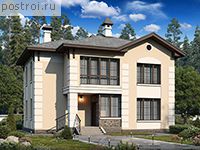 H-204-1P проект двухэтажного дома из пенобетона размером 16 на 11 