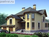 H-292-1P проект двухэтажного дома из пенобетона с гаражом размером 16 на 15