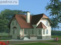 I-165-1K проект одноэтажного дома из кирпича с мансардой размером 12 на 11 