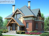 I-174-1P проект двухэтажного дома из пеноблоков размером 11 на 13 