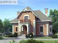 I-238-1P проект двухэтажного дома из газобетона размером 14 на 12 