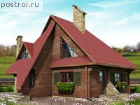 J-108-1D проект двухэтажного деревянного коттеджа из бруса с подвалом размером 9 на 8 