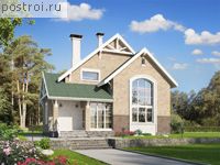 J-170-2P проект двухэтажного коттеджа из пеноблоков размером 13 на 13 