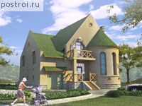 J-220-1P проект двухэтажного дома из пенобетона с гаражом размером 11 на 12