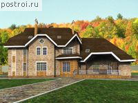 J-401-1K проект двухэтажного дома из кирпича размером 13 на 26 