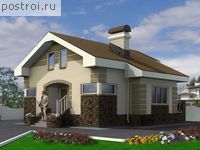 K-126-1P проект одноэтажного коттеджа из газобетона с мансардой размером 10 на 12 