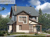 L-193-2P проект двухэтажного коттеджа из пенобетона размером 13 на 10 