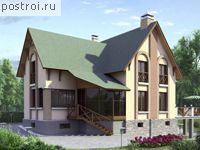 L-249-1P проект двухэтажного дома из газобетона с цоколем размером 8 на 19