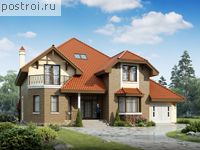 L-324-1P проект двухэтажного дома из пенобетона с гаражом размером 16 на 15 