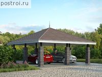 M-048-1S проект одноэтажного каркасного гаража размером 7 на 7 