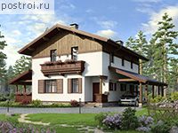 M-189-1K проект двухэтажного дома из кирпича с гаражом размером 13 на 16 