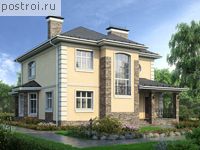 M-207-1K проект двухэтажного дома из кирпича размером 14 на 14 