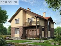 M-246-1P проект двухэтажного дома из газобетона размером 14 на 12 