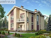 M-246-2P проект двухэтажного дома из газобетона размером 14 на 12 