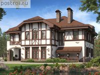 M-333-1K проект двухэтажного дома из кирпича с подвалом размером 17 на 15 