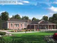 M-397-1P проект одноэтажного дома из пеноблоков 29 на 22