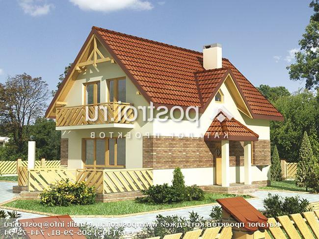 A-095-1K проект одноэтажного коттеджа из кирпича с мансардой размером 7 на 10 