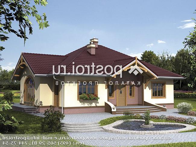 A-124-1P проект одноэтажного коттеджа из газобетона размером 12 на 16 