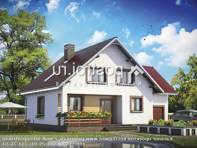 A-166-1K проект одноэтажного дома из кирпича с мансардой и гаражом размером 9 на 12 A-166-1K проект одноэтажного дома из кирпича с мансардой и гаражом размером 9 на 12