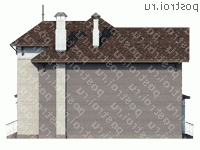 A-188-1P проект двухэтажного коттеджа из пенобетона размером 13 на 10 - вид слева A-188-1P проект двухэтажного коттеджа из пенобетона размером 13 на 10 - вид слева