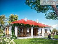 A-217-1P проект одноэтажного дома из пенобетона размером 12 на 16 