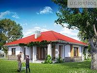 A-217-1P проект одноэтажного дома из пенобетона размером 12 на 16 