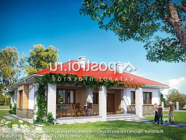 A-217-1P проект одноэтажного дома из пенобетона размером 12 на 16 