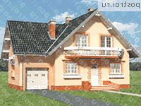 A-247-1P проект одноэтажного дома из пеноблоков с мансардой и гаражом размером 9 на 13 - вид справа A-247-1P проект одноэтажного дома из пеноблоков с мансардой и гаражом размером 9 на 13 - вид справа