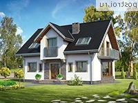 A-248-1P проект одноэтажного дома из газобетона с мансардой размером 10 на 13 