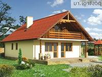 A-263-1K проект одноэтажного коттеджа из кирпича с мансардой размером 12 на 9 