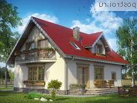 A-280-1P проект одноэтажного дома из пеноблоков с мансардой и гаражом размером 9 на 12 