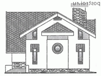 C-131-1P проект одноэтажного дома из газобетона с мансардой размером 10 на 11 - вид слева C-131-1P проект одноэтажного дома из газобетона с мансардой размером 10 на 11 - вид слева