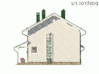 C-157-3P проект двухэтажного коттеджа из пеноблоков размером 8 на 10 - вид слева C-157-3P проект двухэтажного коттеджа из пеноблоков размером 8 на 10 - вид слева