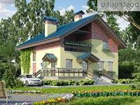 C-170-1P проект двухэтажного дома из пеноблоков размером 10 на 10 