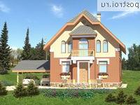 D-139-1P проект двухэтажного дома из газобетона с гаражом размером 17 на 15 