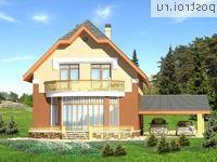 D-139-1P проект двухэтажного дома из газобетона с гаражом размером 17 на 15 