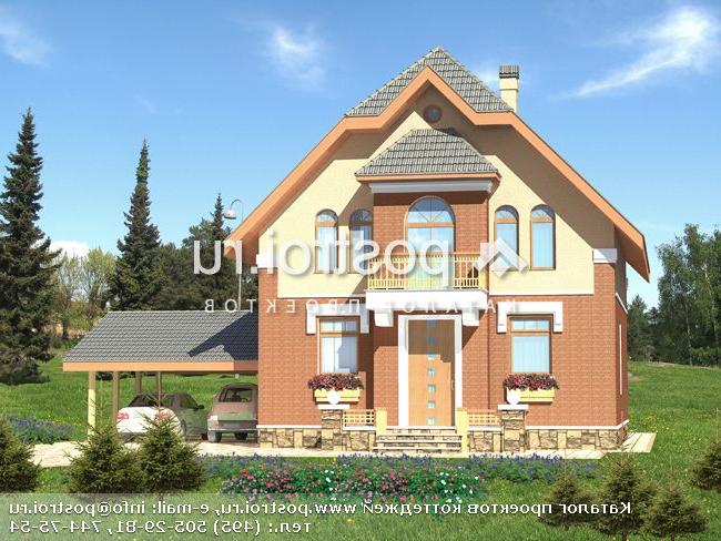 D-139-1P проект двухэтажного дома из газобетона с гаражом размером 17 на 15 