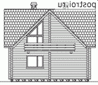 D-152-1D проект одноэтажного деревянного коттеджа из бруса с мансардой размером 10 на 11 - вид слева D-152-1D проект одноэтажного деревянного коттеджа из бруса с мансардой размером 10 на 11 - вид слева