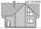 D-152-1D проект одноэтажного деревянного коттеджа из бруса с мансардой размером 10 на 11 - вид сзади D-152-1D проект одноэтажного деревянного коттеджа из бруса с мансардой размером 10 на 11 - вид сзади