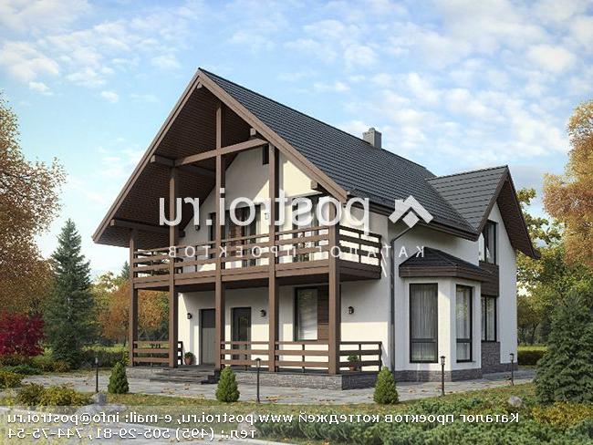 D-165-2P проект одноэтажного дома из пеноблоков с мансардой размером 11 на 11