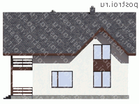 D-168-1P проект двухэтажного дома из пеноблоков размером 10 на 11 - вид слева D-168-1P проект двухэтажного дома из пеноблоков размером 10 на 11 - вид слева