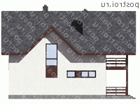 D-168-1P проект двухэтажного дома из пеноблоков размером 10 на 11 - вид справа D-168-1P проект двухэтажного дома из пеноблоков размером 10 на 11 - вид справа