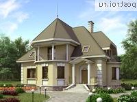 E-301-1P проект двухэтажного коттеджа из пенобетона размером 16 на 14 