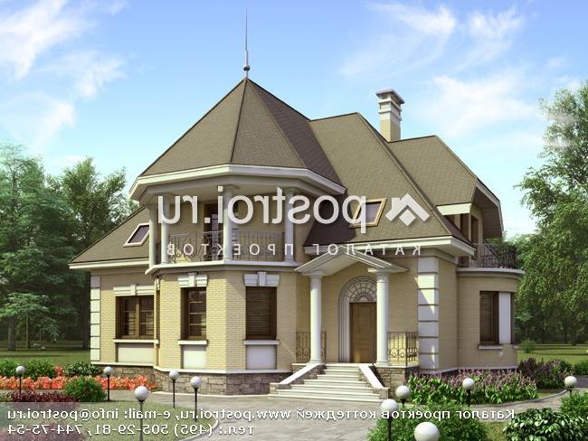 E-301-1P проект двухэтажного коттеджа из пенобетона размером 16 на 14 