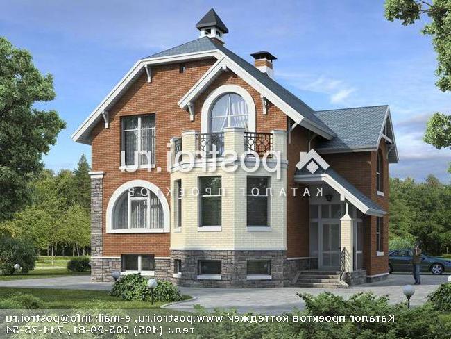 F-241-1P проект двухэтажного дома из газобетона с цоколем размером 14 на 11 