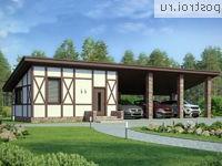 G-083-1P проект одноэтажного гаража из пеноблока размером 6 на 17 