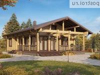 G-098-1D проект одноэтажного деревянного коттеджа из бруса размером 9 на 12 