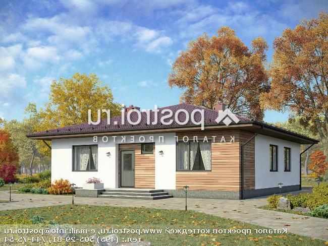 G-111-3P проект одноэтажного коттеджа из пенобетона размером 12 на 12 