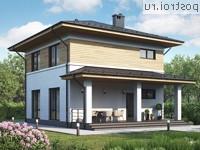 G-113-1P проект двухэтажного коттеджа из пенобетона размером 9 на 12